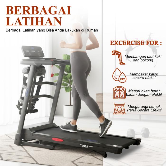 TWEN T695A Treadmill Listrik Multifungsi Gambar produk 4