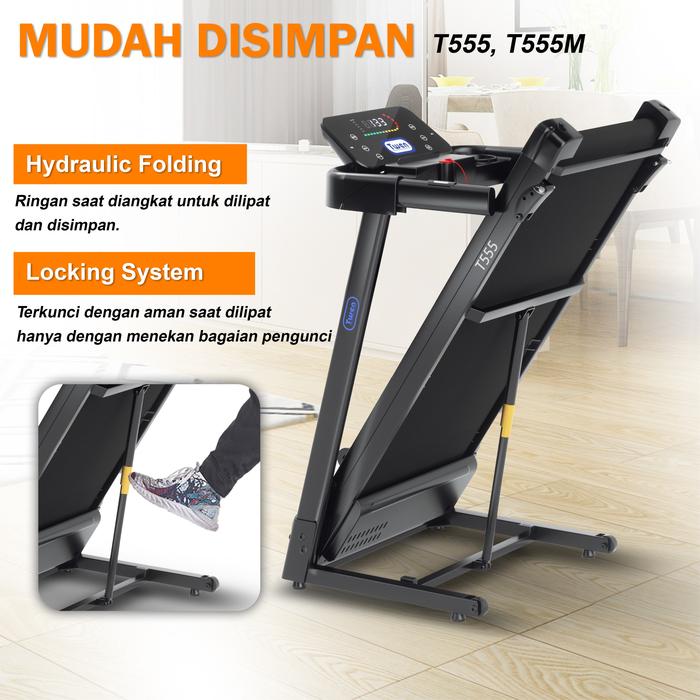 TWEN T555 Multi Treadmill Listrik Multifungsi Gambar produk 6