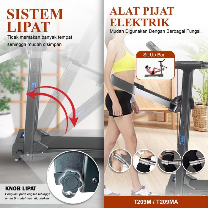 TWEN T209A Treadmil Listrik Gambar produk 7