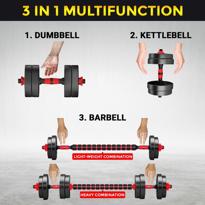 TWEN Dumbbell Set 10kg Gambar produk 4