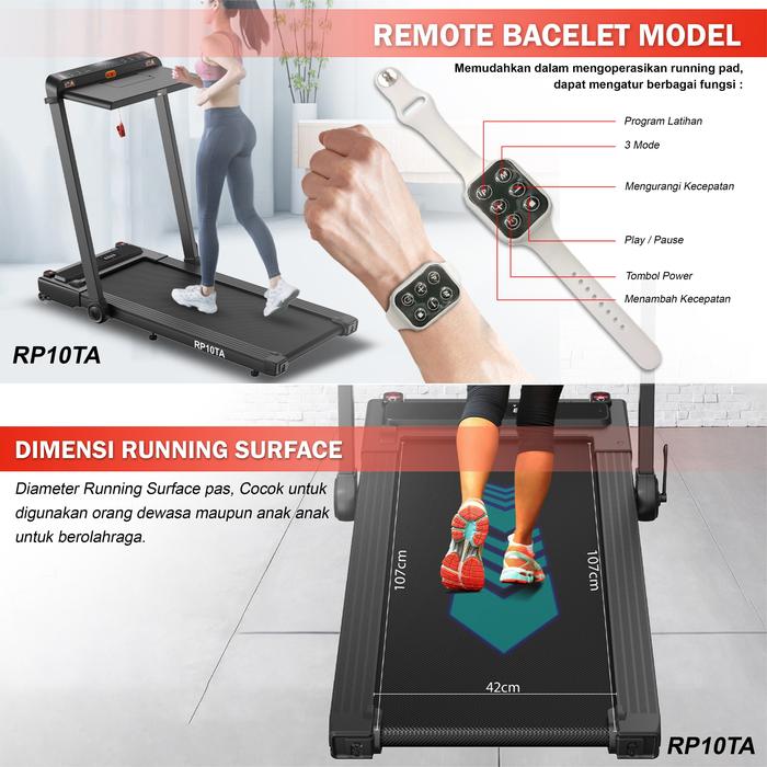TWEN RP10TA Running Pad Treadmill Listrik Gambar produk 6