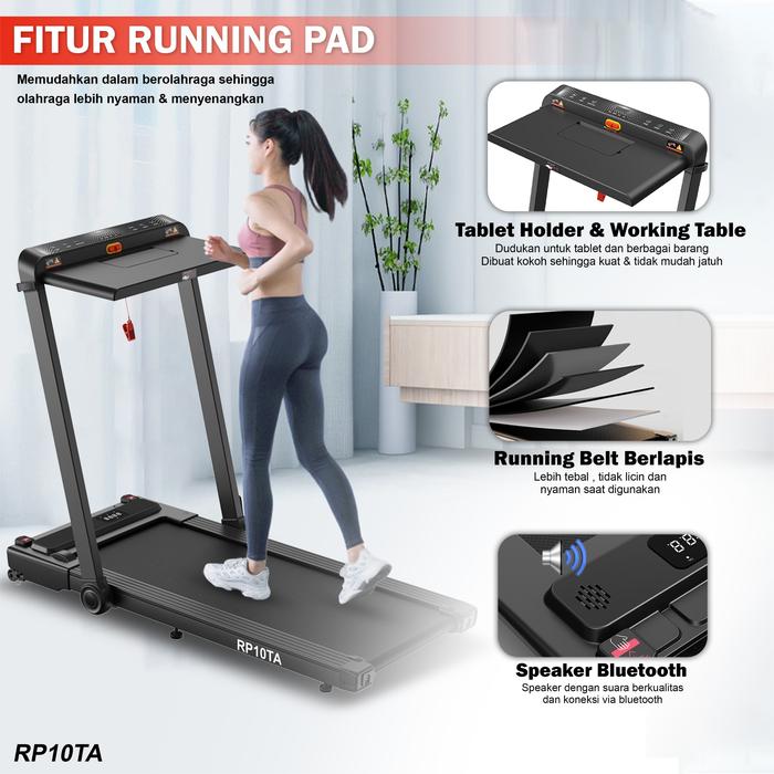 TWEN RP10TA Running Pad Treadmill Listrik Gambar produk 3