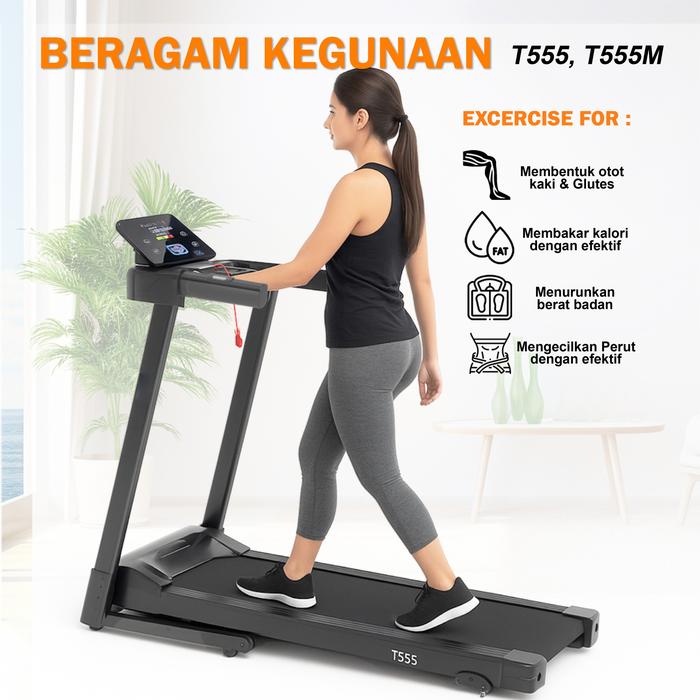 TWEN T555 Multi Treadmill Listrik Multifungsi Gambar produk 5