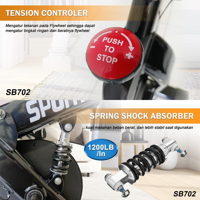 Twen SB702 + App Spinning Bike Gambar produk 3