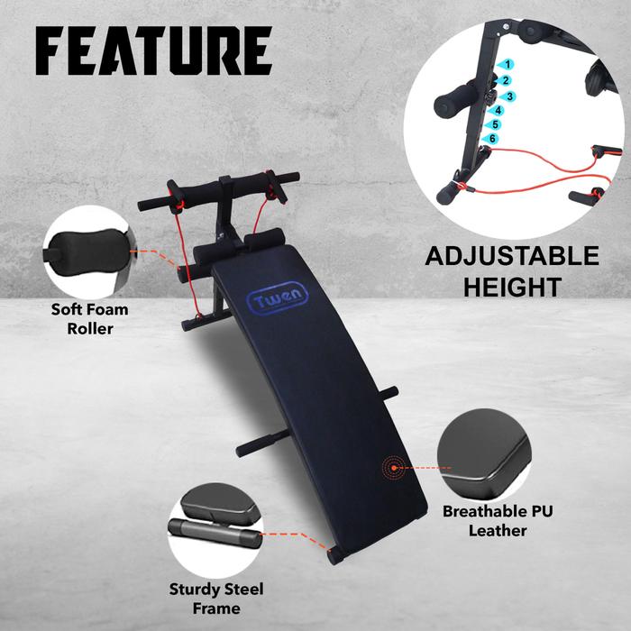 TWEN Sit Up Bench SUB51 alat fitness termurah Gambar produk 5