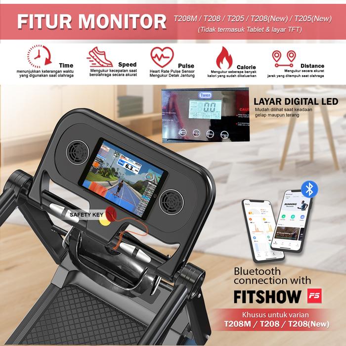TWEN T205 Ultra Plus Treadmil Listrik Gambar produk 2