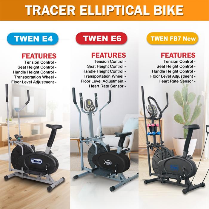 Twen FB7 Putih Elliptical Bike Tracer Cross Trainer Orbitrack Alat Fitness - FB7 New Gambar produk 3