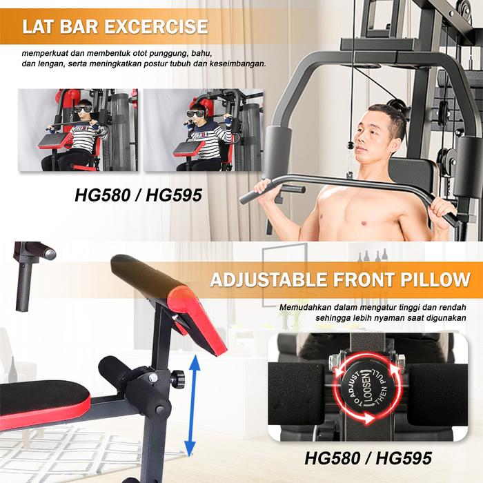 TWEN HG595 Alat Fitness Home Gym 3 Sisi Gambar produk 5