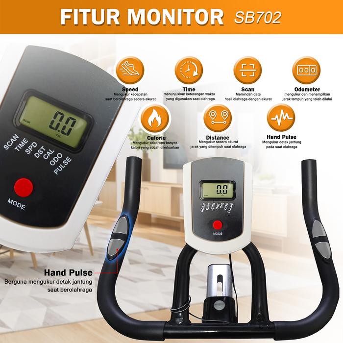Twen SB702 + App Spinning Bike Gambar produk 5
