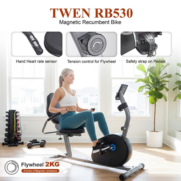 TWEN MB520 Alat Fitness Sepeda Statis Magnetic Bike Gambar produk 6