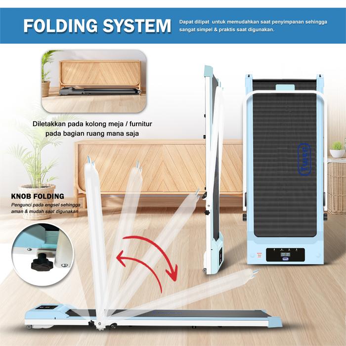TWEN RP9H Ultra Hitam Running Pad Treadmill Listrik Gambar produk 5