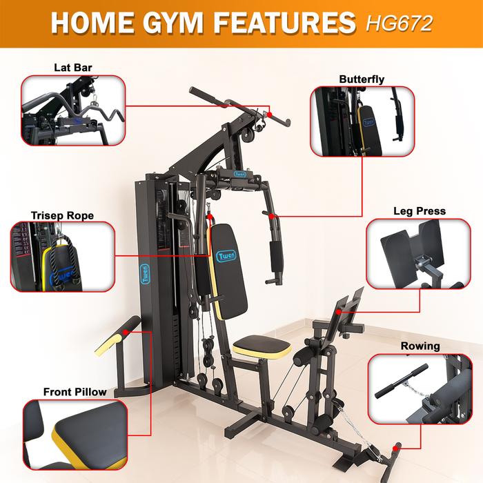 TWEN HG672 New Alat Fitness Home Gym 1 Sisi Gambar produk 5