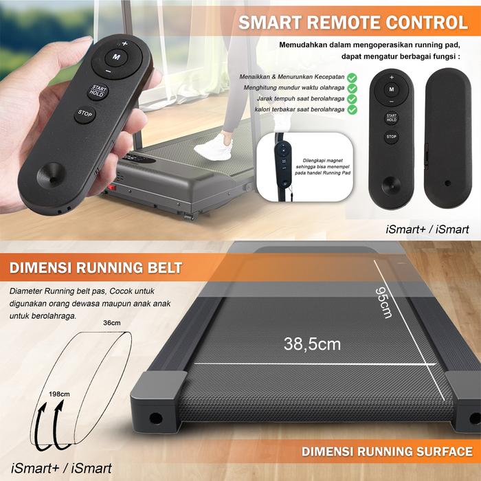 TWEN Ismart+ Running Pad Treadmill Listrik Gambar produk 4