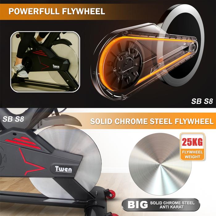 Twen CSB S8 + App Spin Bike Gambar produk 7