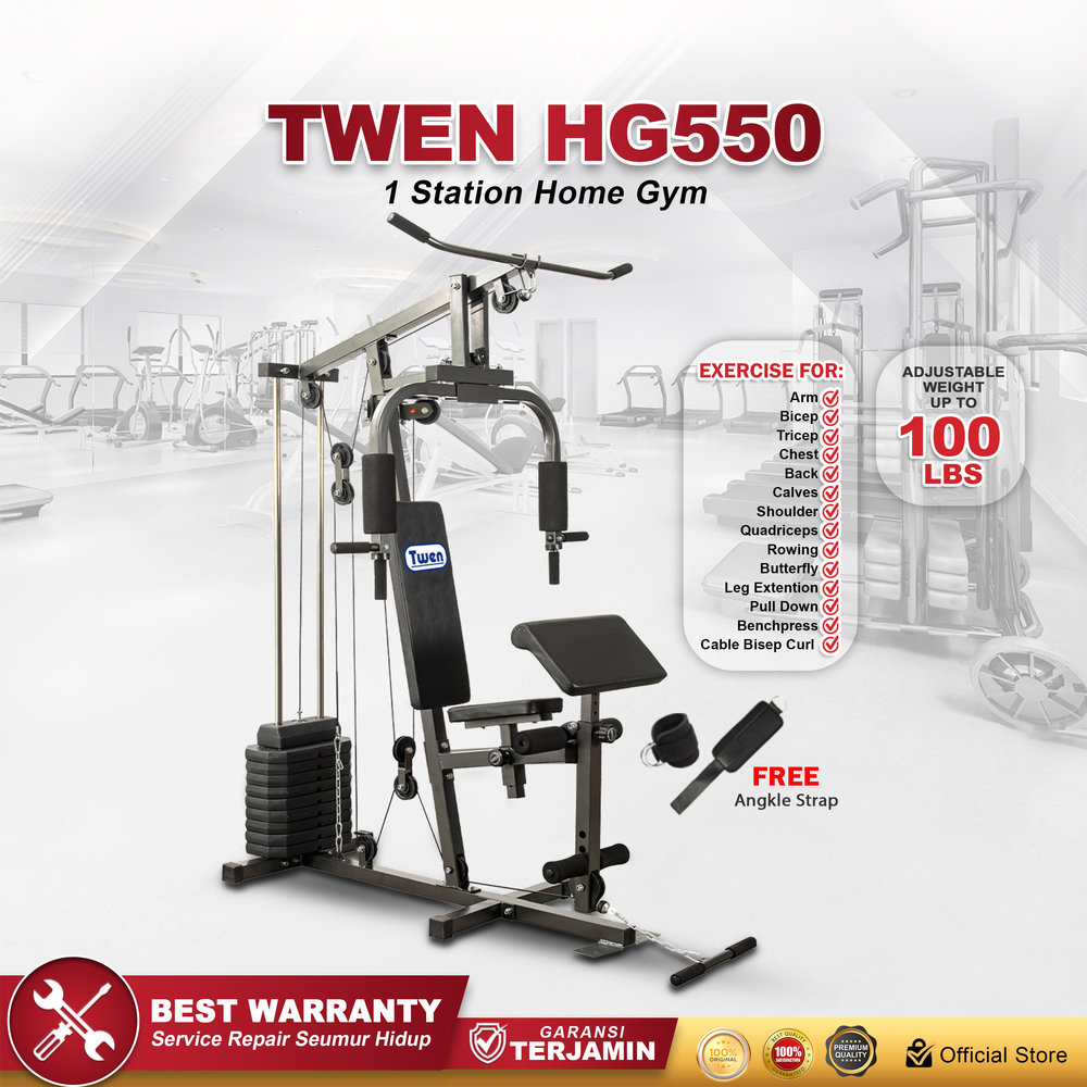 TWEN HG550 Alat Fitness Home Gym 1 Sisi