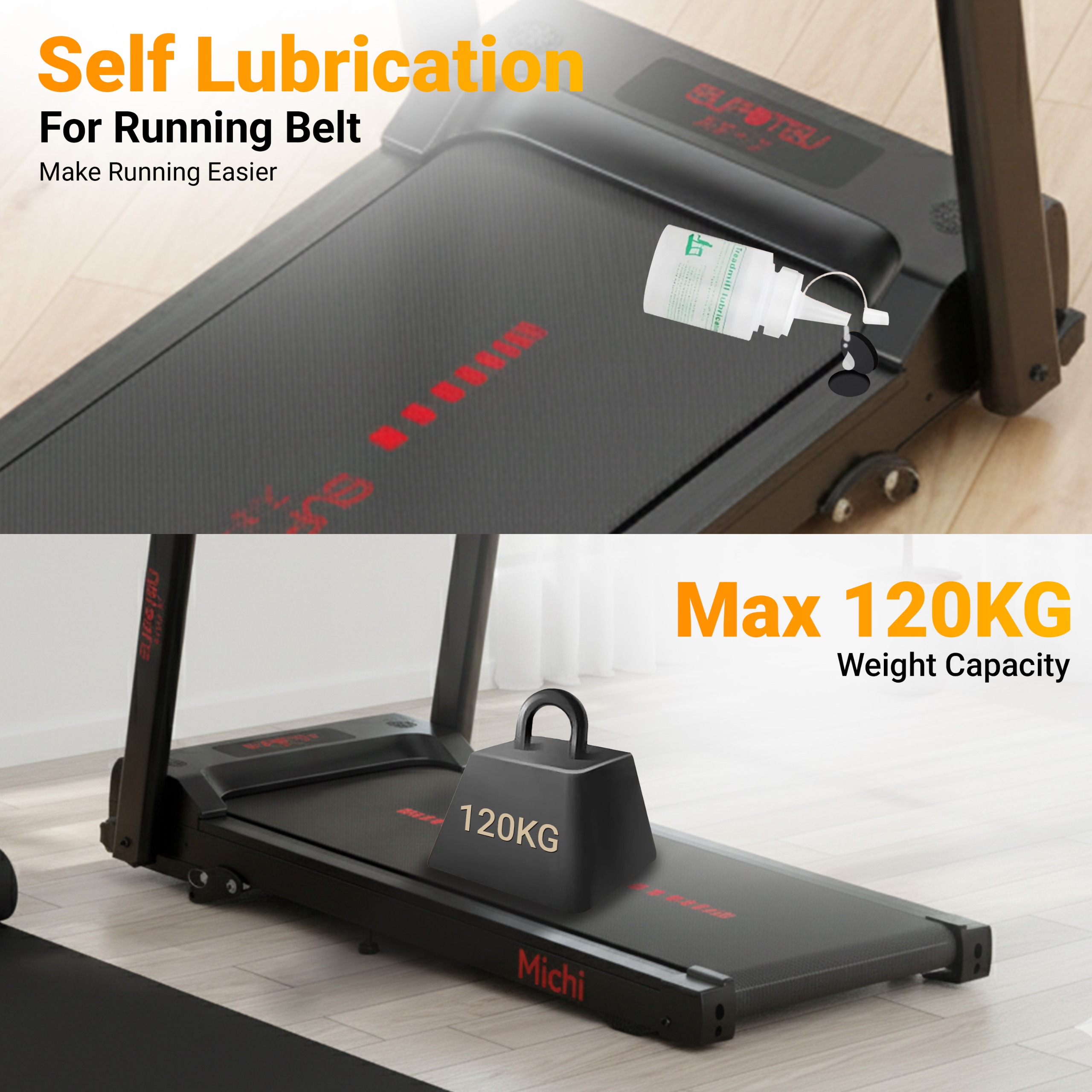 SUPOTSU Michi Gold Treadmill Listrik Gambar produk 7
