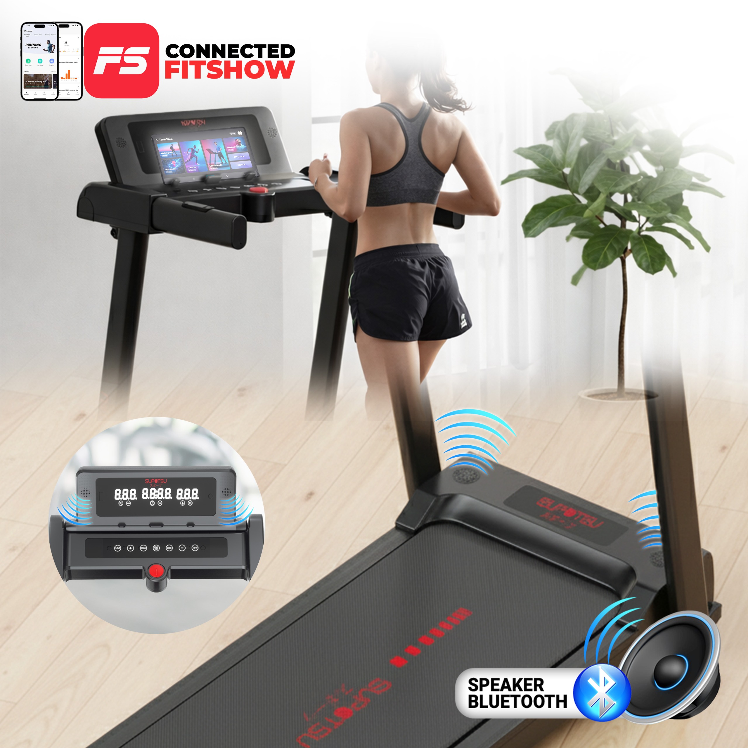 SUPOTSU Michi Gold Treadmill Listrik Gambar produk 4