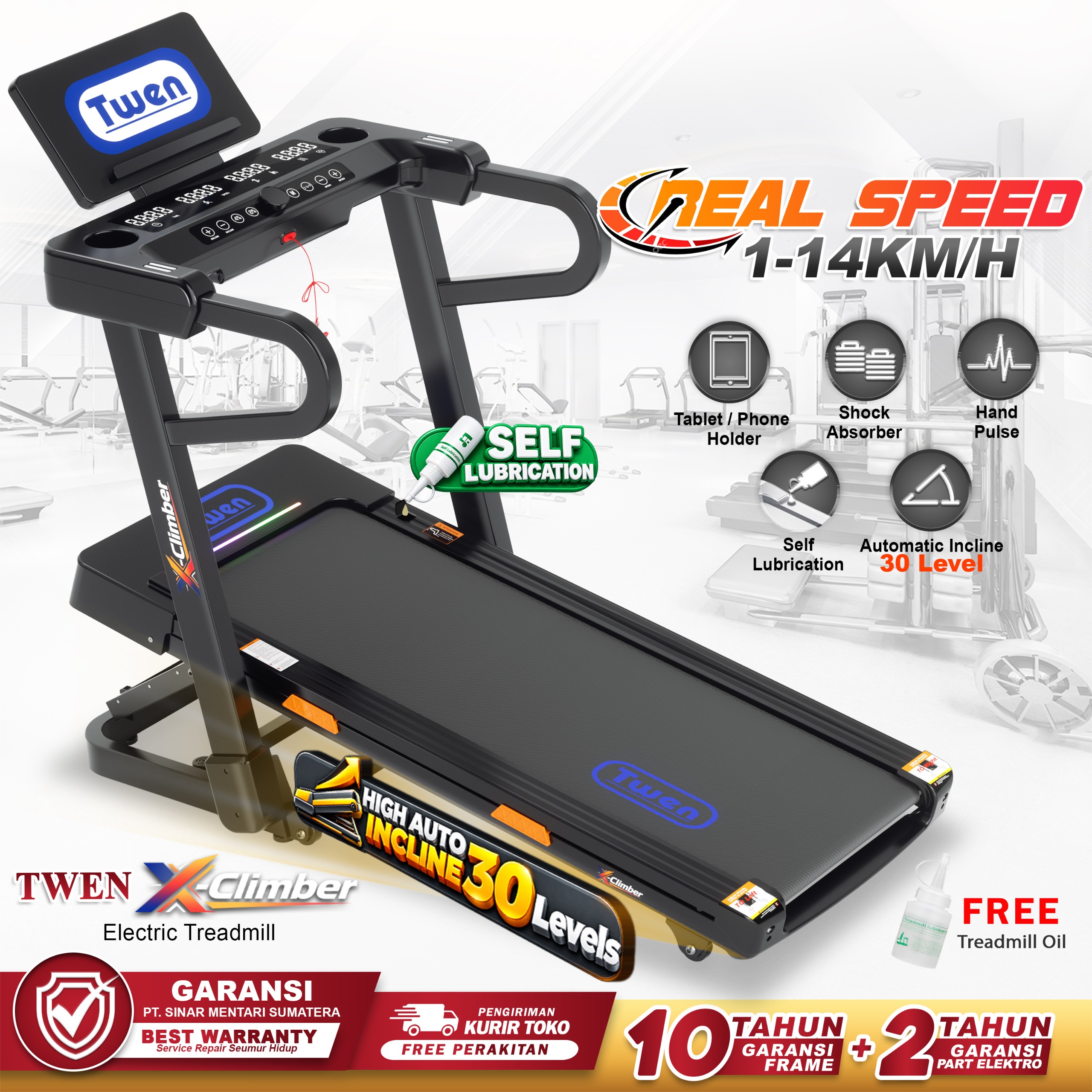 TWEN X-Climber Treadmill Listrik