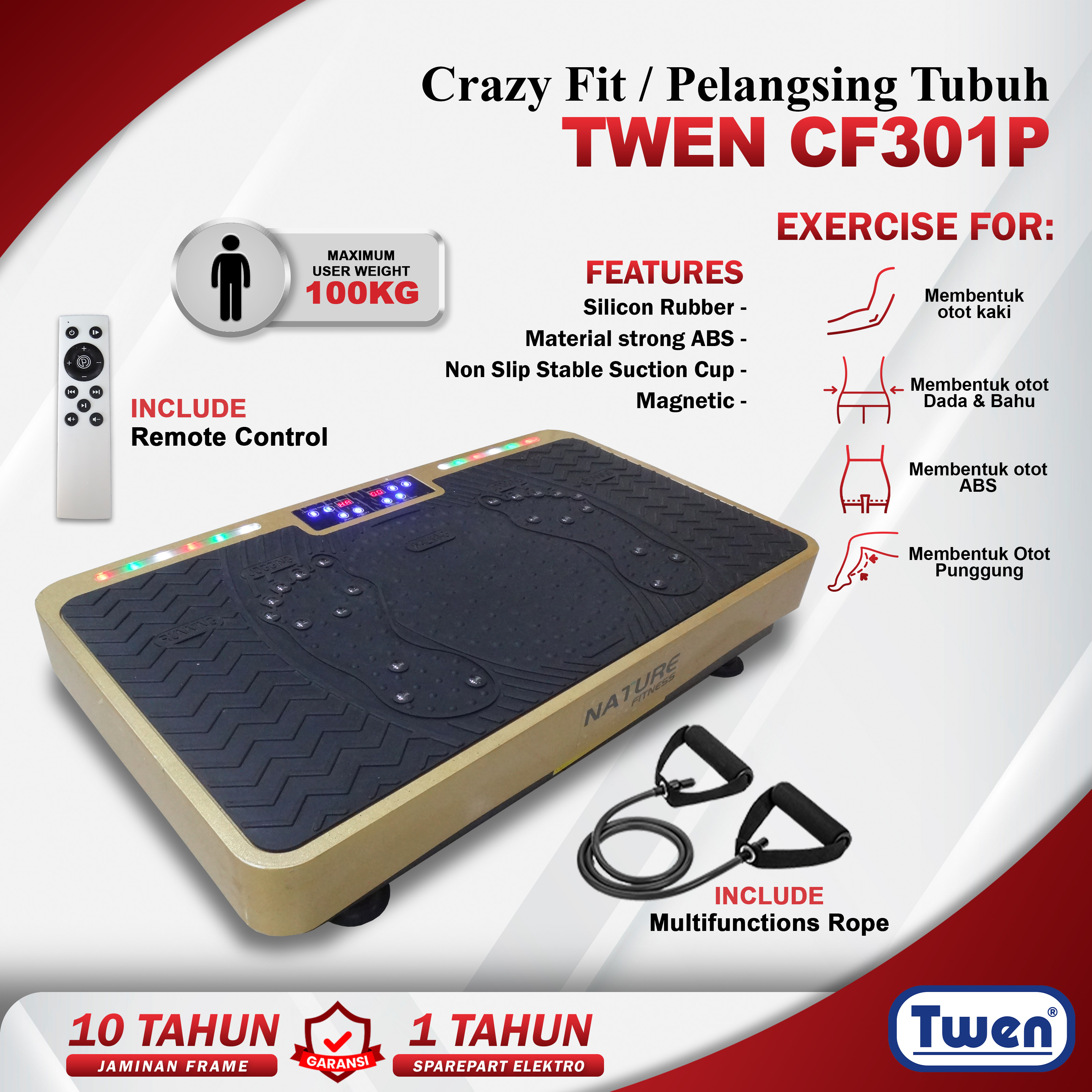 Crazy Fit CF301P Nature Fitness / Alat Pelangsing tubuh