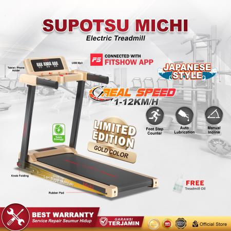 SUPOTSU MICHI GOLD Treadmill Elektrik Terbaru