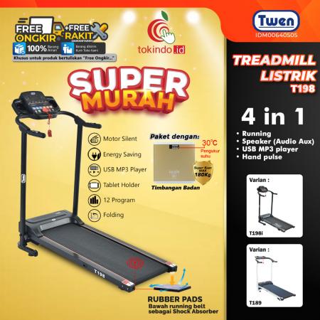 Treadmill Twen T198 + Timbangan Badan / Treadmill Listrik / Treadmill Elektrik / Treadmil.Murah (Free Ongkir + Rakit Jabodetabek)