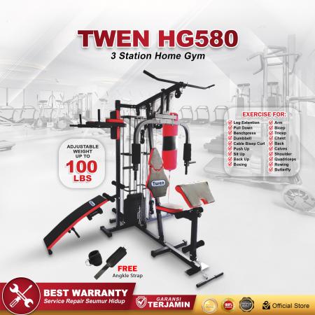 TWEN Home Gym HG580 Alat Fitness Homegym 3 Sisi Boxing Samsak
