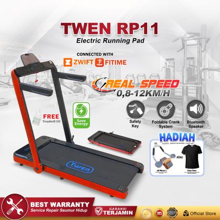 TWEN RP11 Merah Treadmill Listrik Treadmill Portable