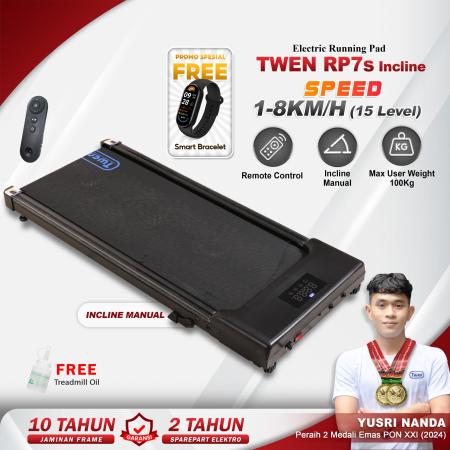 TWEN RP7s+Incline Running Pad Treadmill Listrik