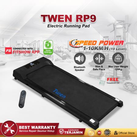 TWEN RP9 New Hitam Running Pad Treadmill Listrik