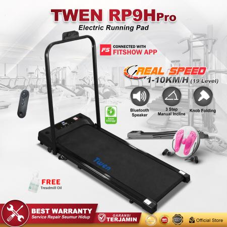 TWEN RP9HPro Hitam Running Pad Treadmill Listrik