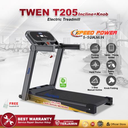 TWEN T205+Incline+Knob Treadmil Listrik
