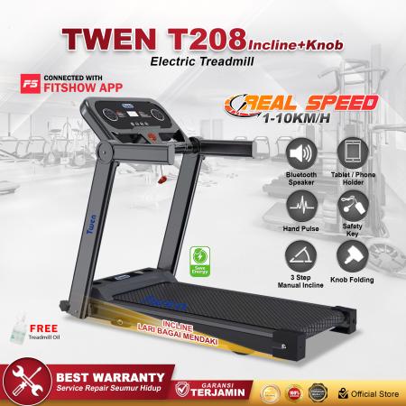 TWEN T208+Incline+Knob Treadmil Listrik
