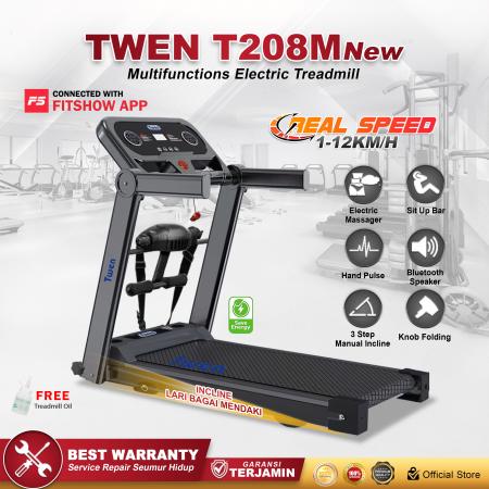 TWEN T208M New Treadmil Listrik Multifungsi