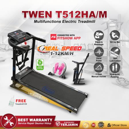 TWEN T512HA+M Treadmil Listrik Multifungsi
