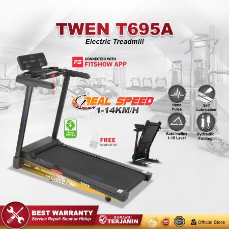 TWEN T695A Treadmill Listrik Multifungsi