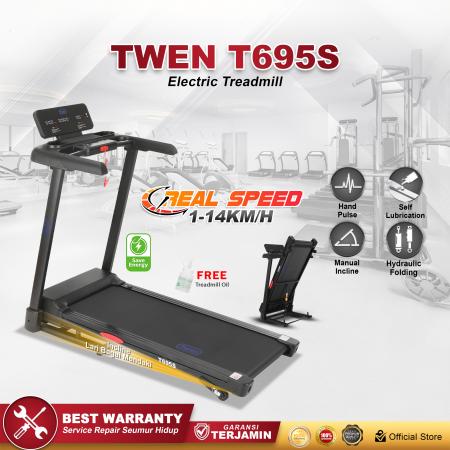 TWEN T695(S) Treadmill Listrik Multifungsi