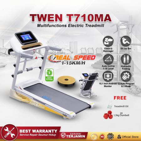 Twen T710MA Putih Treadmill Elektrik Multifungsi