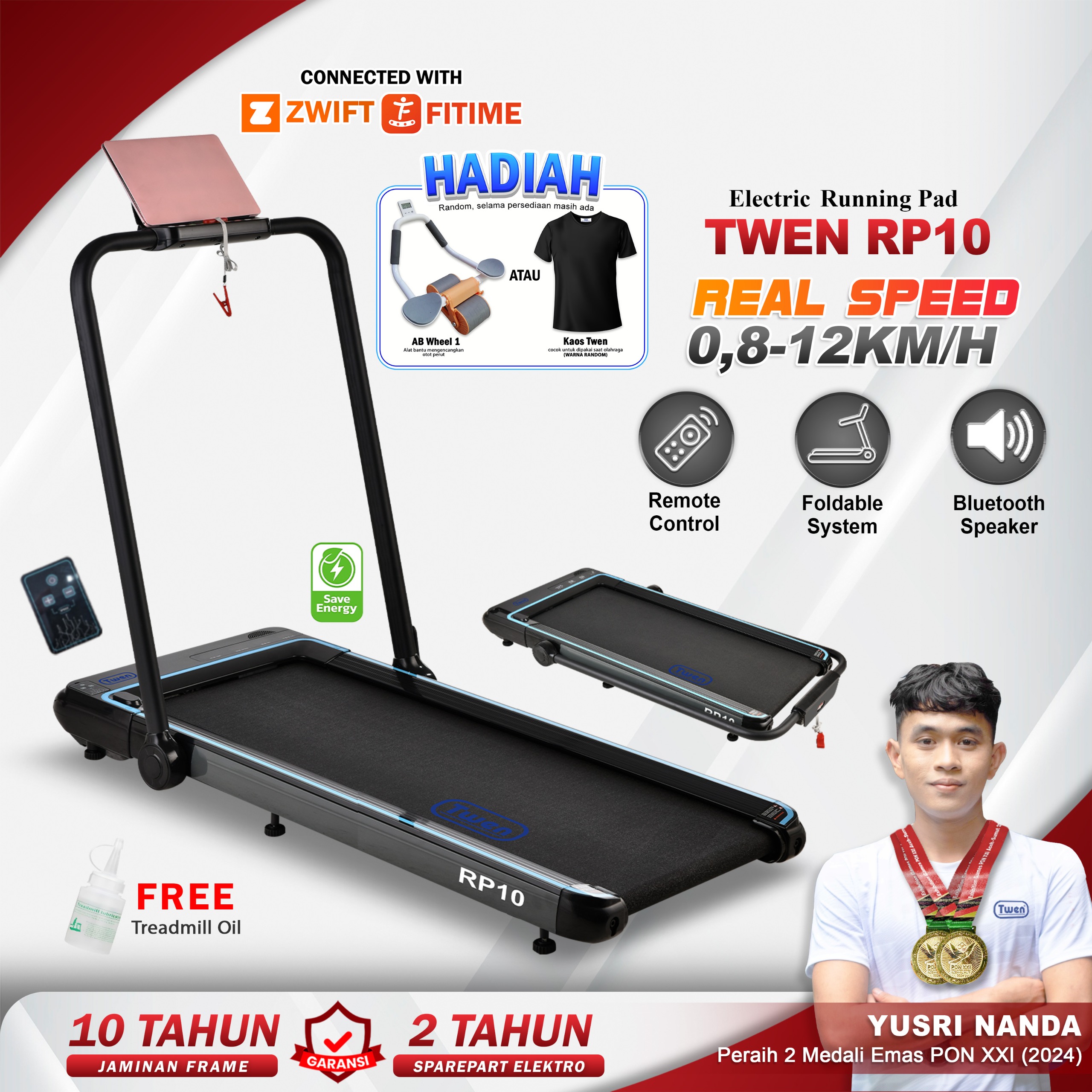 TWEN RP10 Treadmill Listrik Running Pad